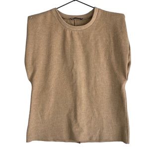 Zara padded shoulder tank